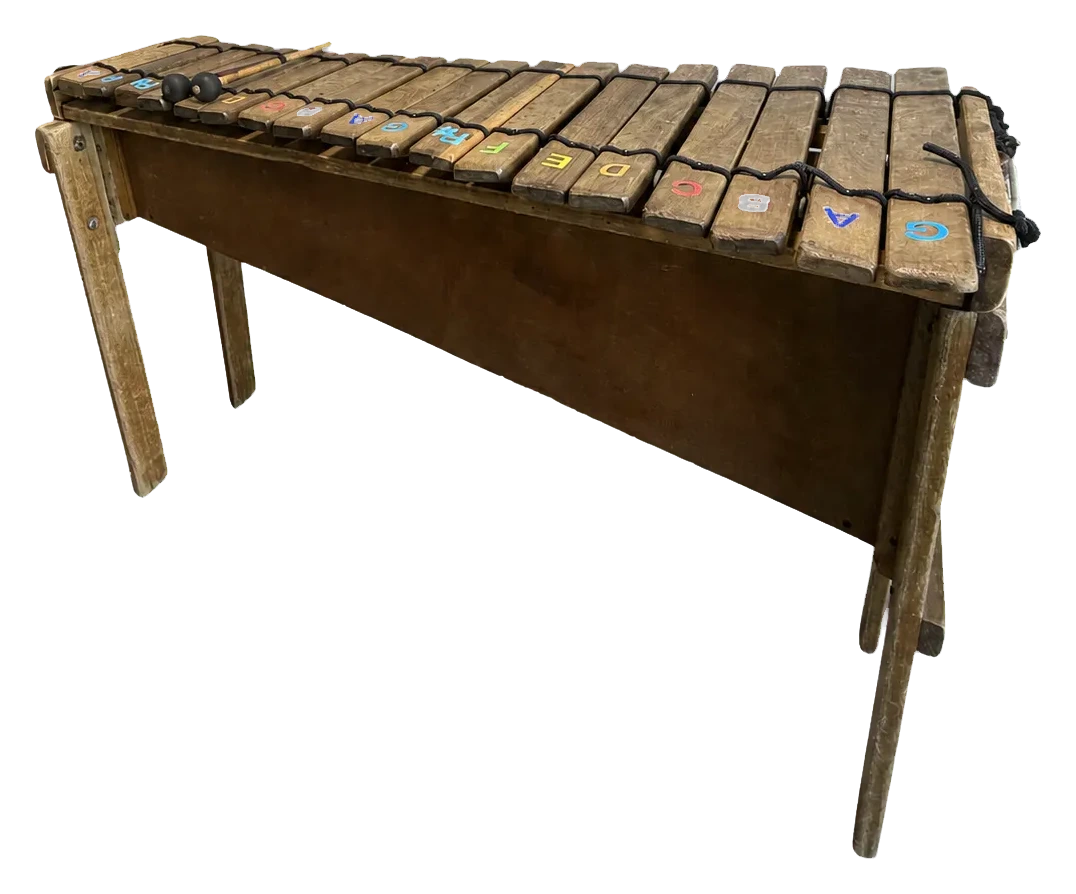 Detailed view of the alto marimba available to rent from The Marimba Studio